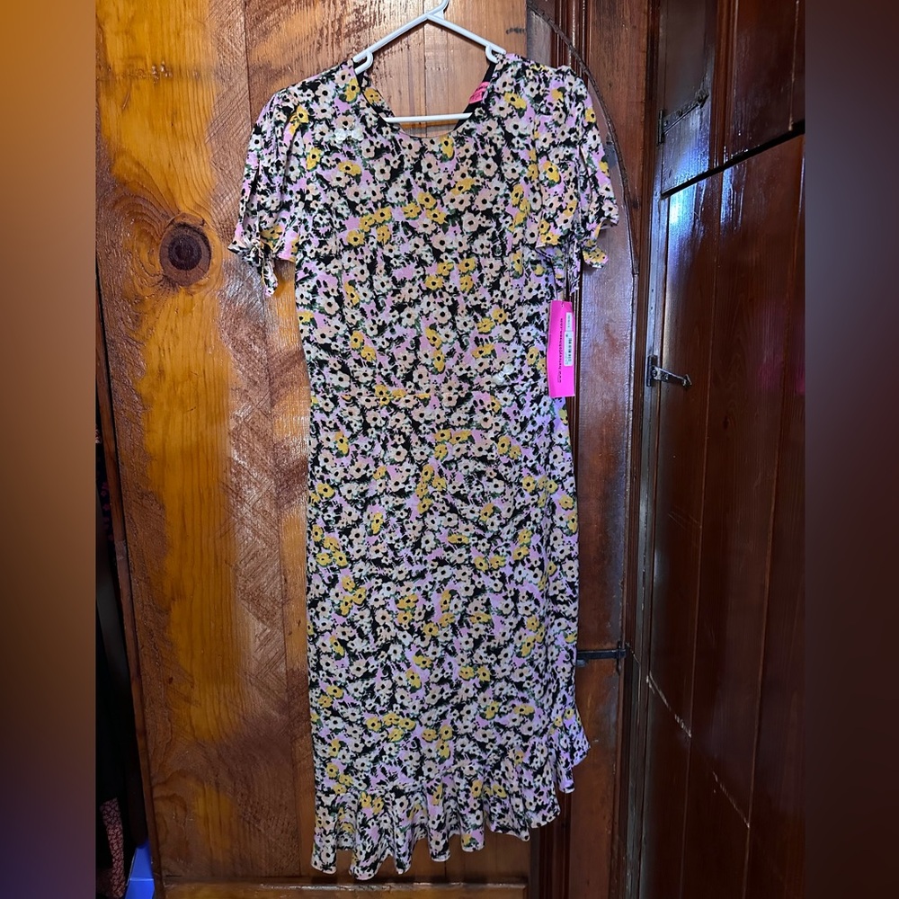 Betsey Johnson floral sheath midi dress